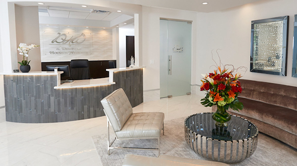 lobby of a dental office, designed with the help of Patterson Dental