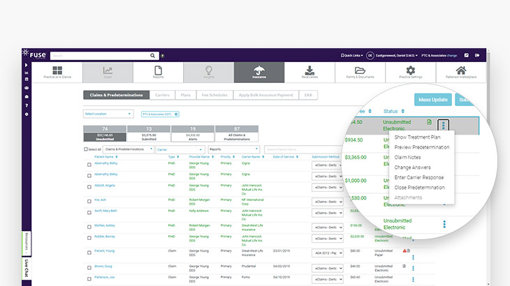 Screenshot of Fuse cloud-based software showing the entire insurance workflow in one screen