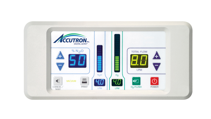 Accutron Digital Ultra flush mount nitrous oxide flowmeter