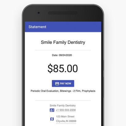 Screenshot of Fuse Card Payments for dental practices