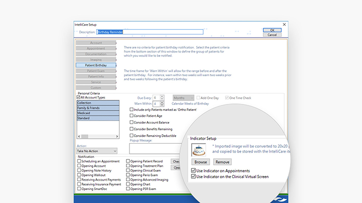 Screenshot showing IntelliCare Reminders