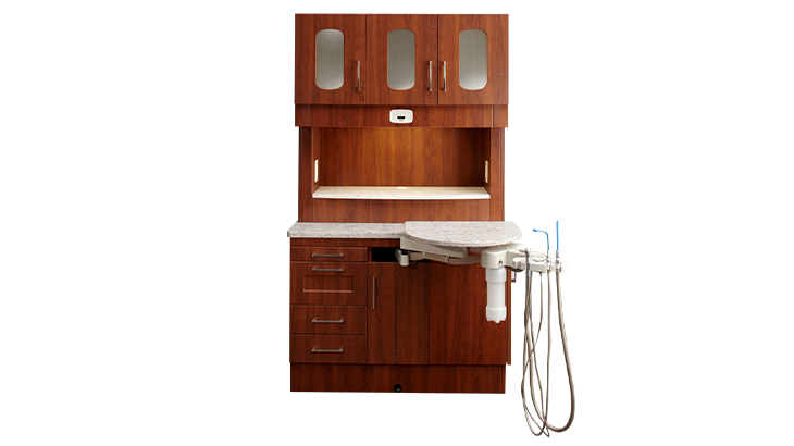 Midmark Synthesis dental cabinet, central console