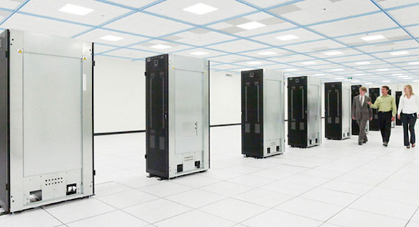 Servers in a data storage room