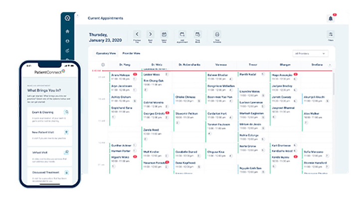 Screenshot of RevenueWell online schedule feature