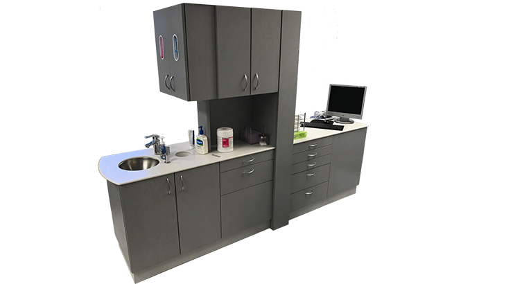 Royal Biotec C Series dental cabinet, central console