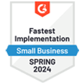 Award for Fastest Implementation, Small Business, Spring 2024