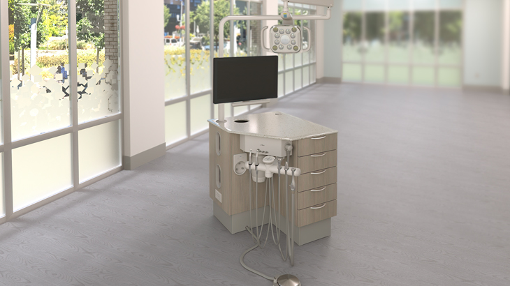 A-dec specialty workstation with optional upgrades