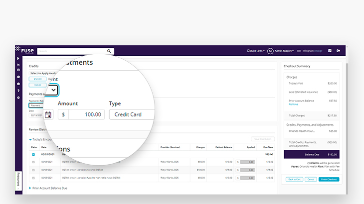 Screenshot of Fuse Card Payments for dental practices