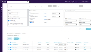 Screenshot of Fuse eStatements for dental practices