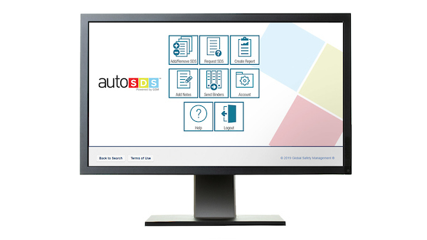 Desktop view of AutoSDS online data safety sheets