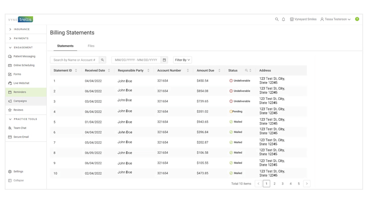 Example of a Vyne Trellis Statement file