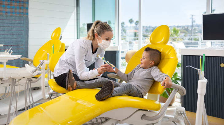 Child in dental chair